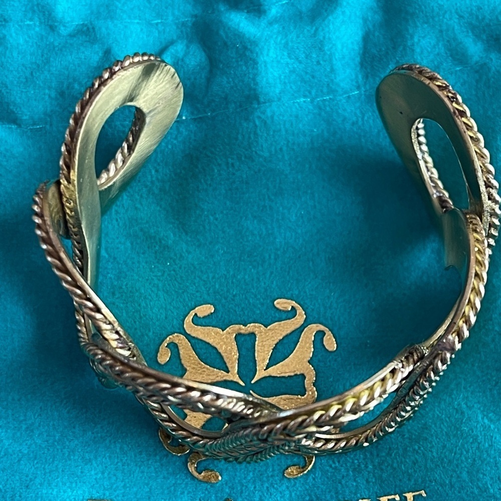 Rustic Cuff Gold Tone Cuff, Flexible, Includes Pouch, Casual, Comfortable, - Picture 7 of 16